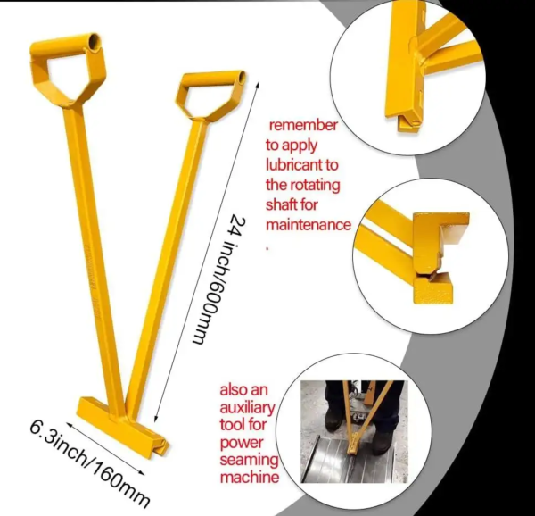 2-in-1 Hand Seamer for Standing Seam Mechanical Lock Panel Roofer’s Sheet Metal Roofing Tool