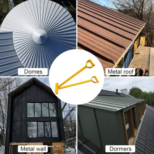 2-in-1 Hand Seamer for Standing Seam Mechanical Lock Panel Roofer’s Sheet Metal Roofing Tool